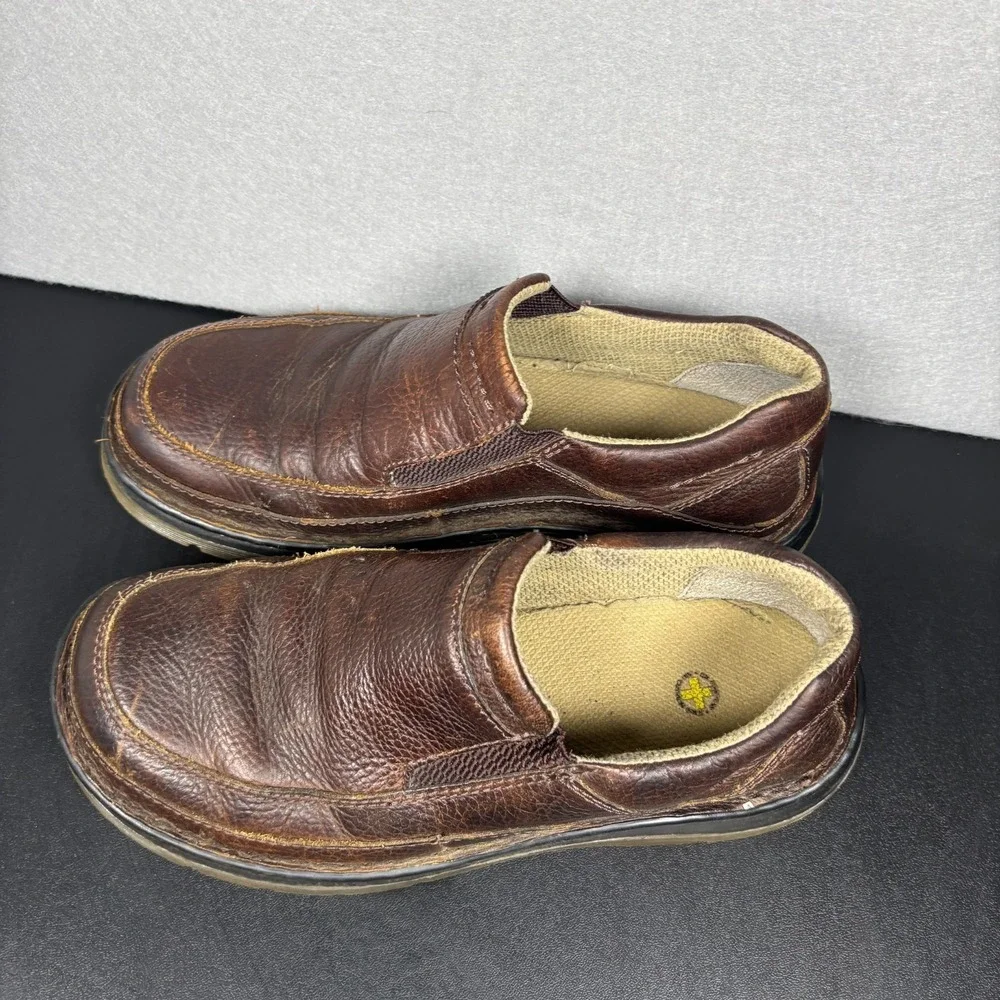 Dr Doc Martens Loafer Slip On Shoes Mens 8M Brown Pebbled Leather 11198 Sneakers